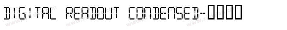 Digital Readout Condensed字体转换